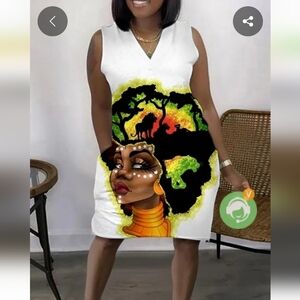 New Knee Length Dress Plus Size 3XL-4XL